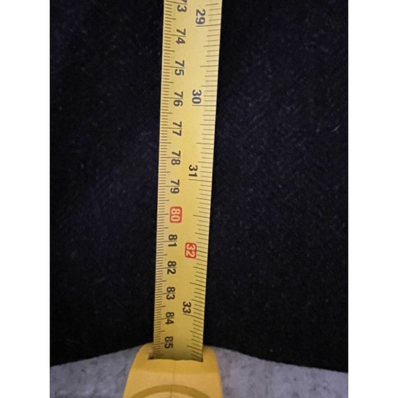 Murano Collezione Short Trench Over Coat Mens Medium Wool Single Breast Black - Picture 12 of 12